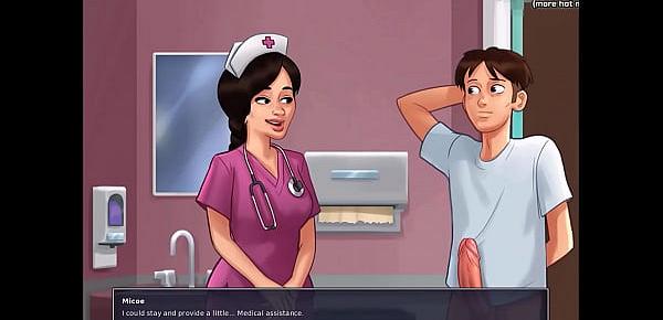  Hot sex with a mature lady and blowjob from a nurse l My sexiest gameplay moments l Summertime Saga[v0.18] l Part 12